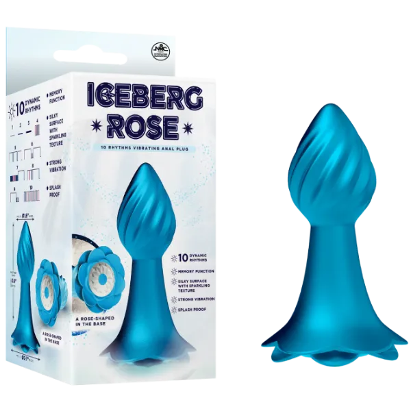 10 Rhythms Vibrating Anal Plug Blue Excellent Power Male Sex Toys