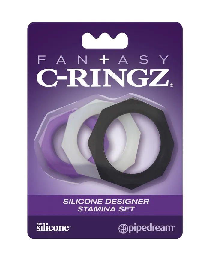 Adult Time NZ Anal Fantasy CRingz Silicone Designer Stamina Set Purple