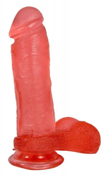 Anal Doc Johnson Crystal Jellies Ballsy CCk 875 Inch Pink Dildo