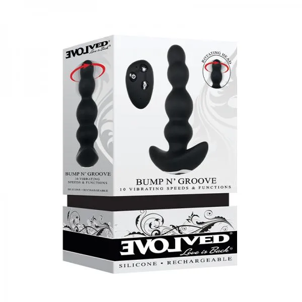 Anal Evolved Bump N Groove Beaded Anal Vibrator Black Evolved