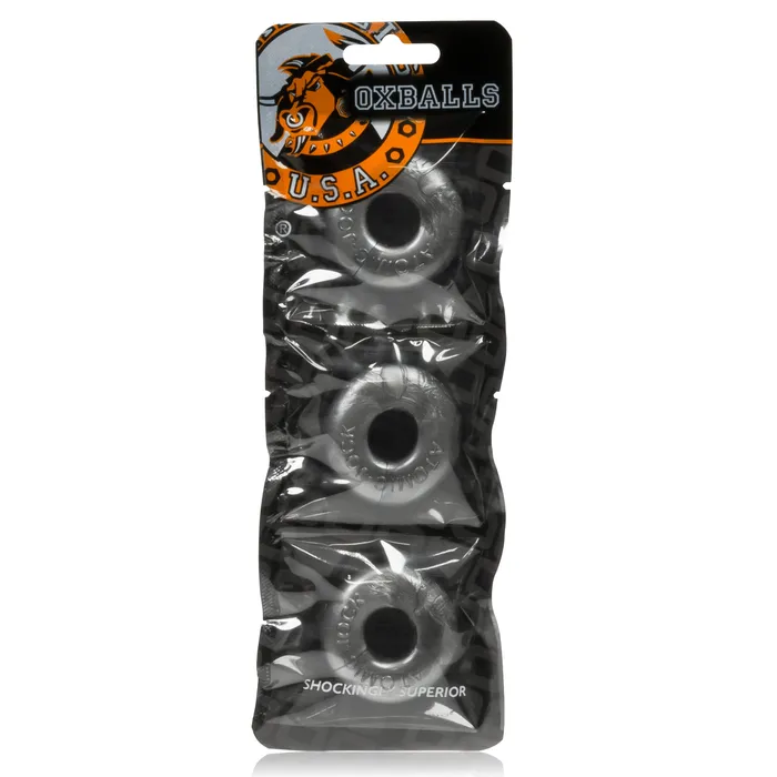 Anal Ringer Cockring 3 Pc Steel OxBalls