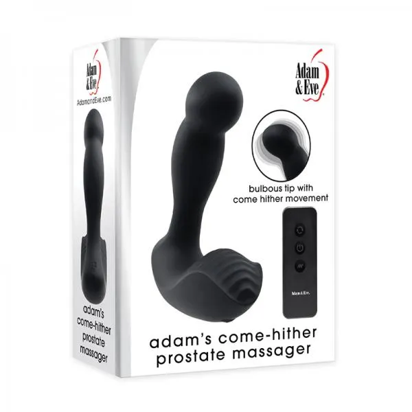 Anal Seductucom Adam Eve Adams Come Hither Prostate Massager Silicone Black