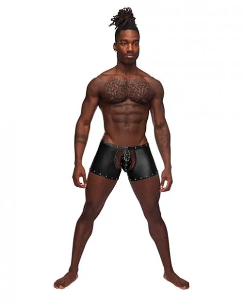 Anal Seductucom Male Power Fetish Poseidon Chap Style Short Black LXl