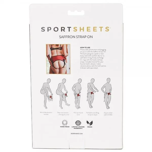 Anal Sportsheets Saffron Strap On Black Red OS Sportsheets