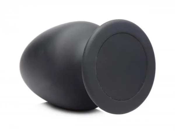 Anal Squeezable Silicone Anal Plug Black Large SqueezeIt