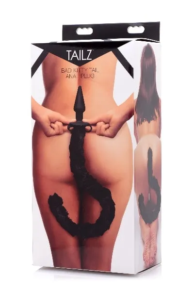 Anal XR Brands Tailz Bad Kitty Tail Anal Plug Black