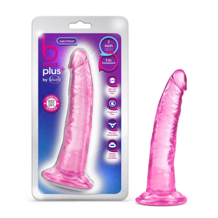 B Yours Plus Lust N Thrust Pink Pink 19 cm 75 Dong Blush Novelties Vibrators