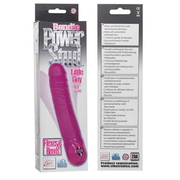 Bendie Power Stud Little Guy Waterproof Vibe 65 Pink Bendie Vibrators