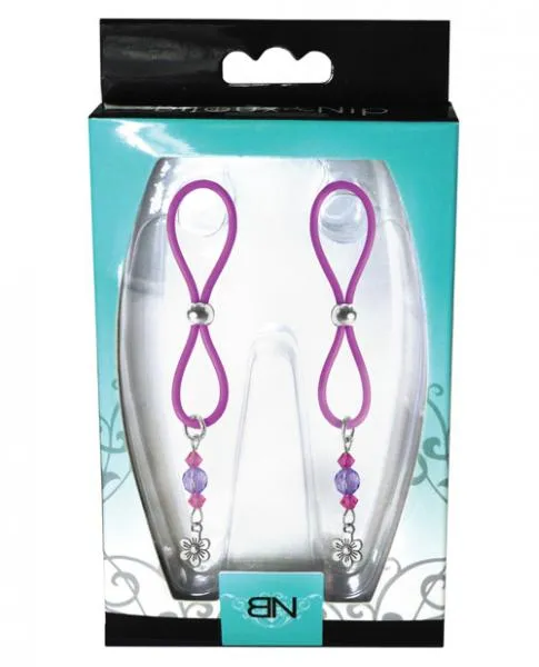 Bijoux de Nip Vibrators Bijoux De Nip Nipple Halos Flower Charm Purple