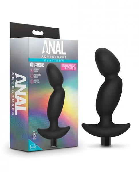 Blush Blush Anal Adventures Platinum Silicone Vibrating Prostate Massager 04 Black Anal