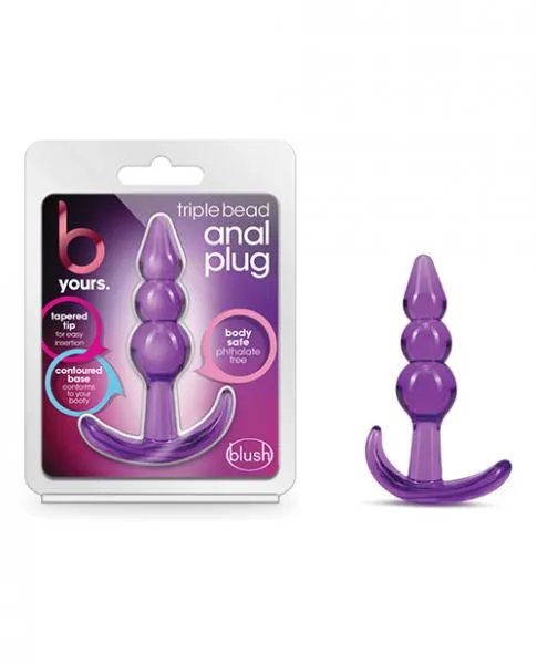 Blush Blush B Yours Triple Bead Anal Plug Purple Anal