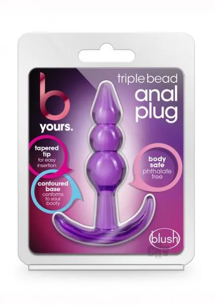 Blush Blush B Yours Triple Bead Anal Plug Purple Anal