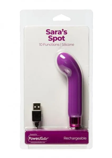 BMS Vibrators Powerbullet Saras Spot 4in 10 Function Bullet Purple