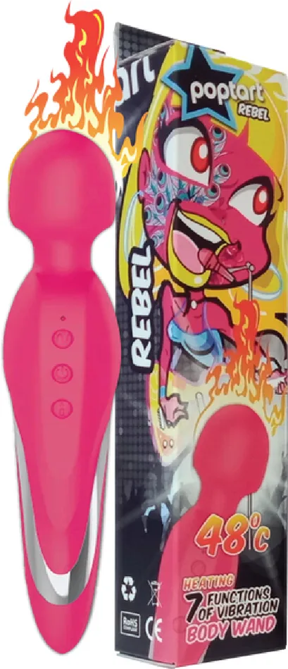 Celebrity Knights Vibrators Warming Body Wand Poptart Rebel Pink