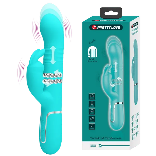 Coale 4in1 Multifunction Vibrator Seafoam Pretty Love Vibrators