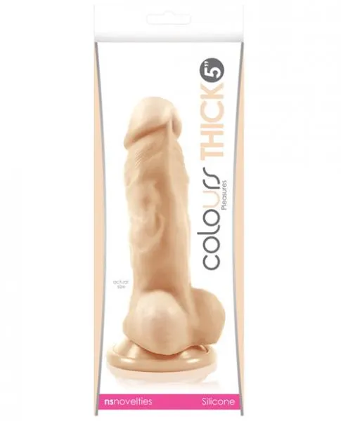 Colours Pleasures Thick 5 Inches Dildo White NS Novelties Dildos