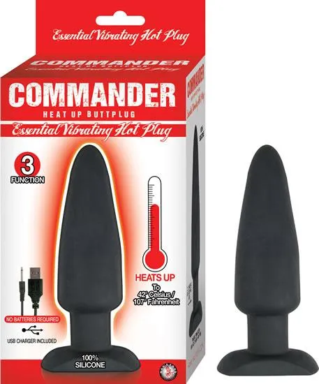 Commander Beginner Vibe Hot Butt Plug Black Nasstoys Anal