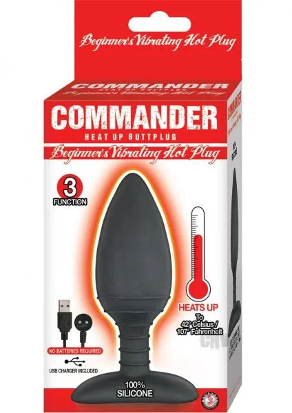 Commander Beginner Vibe Hot Butt Plug Black Nasstoys Anal