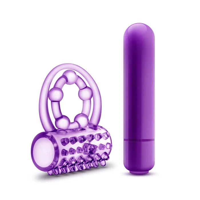 Couples Play With Me Play With Me The Player Vibrating Double Strap Cock Ring Purple