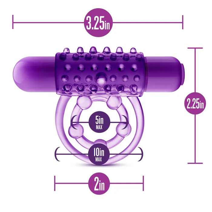 Couples Play With Me Play With Me The Player Vibrating Double Strap Cock Ring Purple