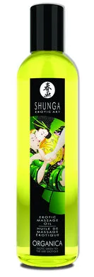 Couples Shunga Organica Erotic Massage Oil Exotic Green Tea 8oz Shunga Organica