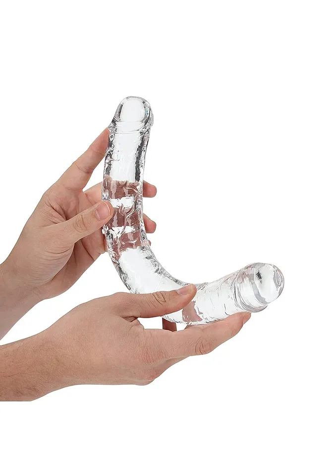 Crystal Clear 13 Double Dong Translucent Realrock Dildos