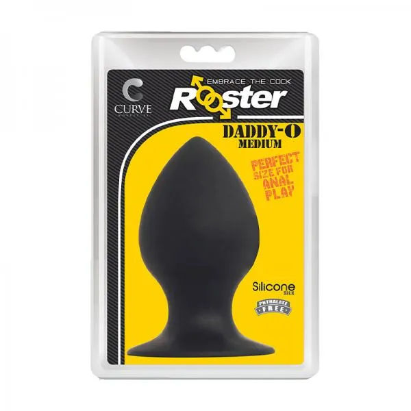 Curve Novelties Anal Rooster Daddy O Medium Anal Plug Black