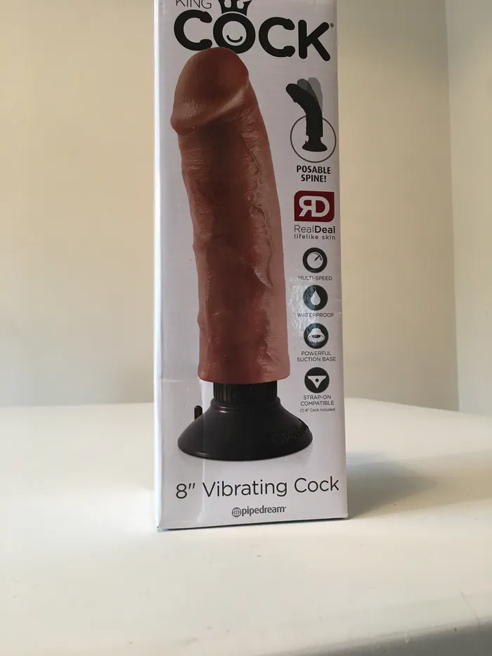 Dildos Adult Time NZ King Cock 8 in Vibrating Cock Tan