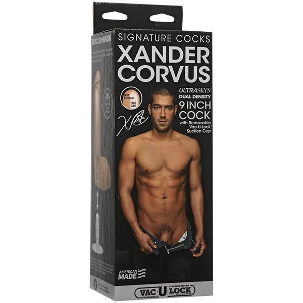 Dildos Doc Johnson Signature Cocks Xander Corvus Ultraskin 9 Inches Dildo