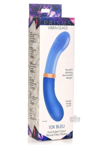 Dildos Seductucom Prisms Vibra Glass Duel End G Spot Bleu