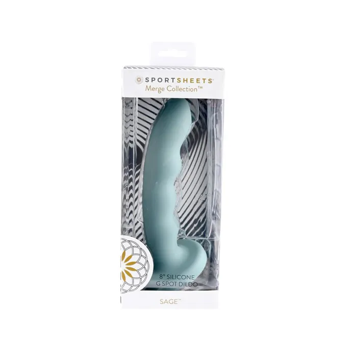 Dildos Sportsheets Merge Sage 8 Suction Cup Silicone Dildo Blue