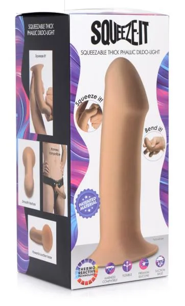 Dildos Squeezable Thick Phallic Dildo Beige SqueezeIt