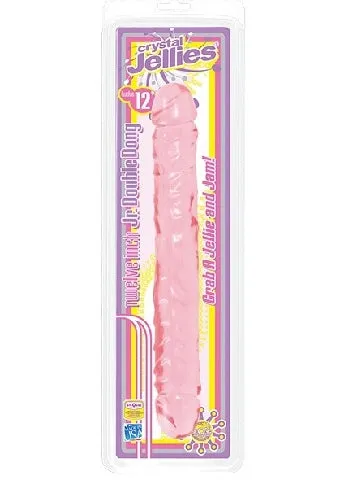 Doc Johnson Dildos Jellies Jr Double Dong 12 Inch Pink