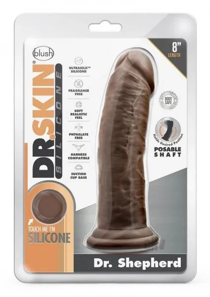 Dr Skin Silicone Dr Shepherd 8 Chocolat Seductucom Female Sex Toys