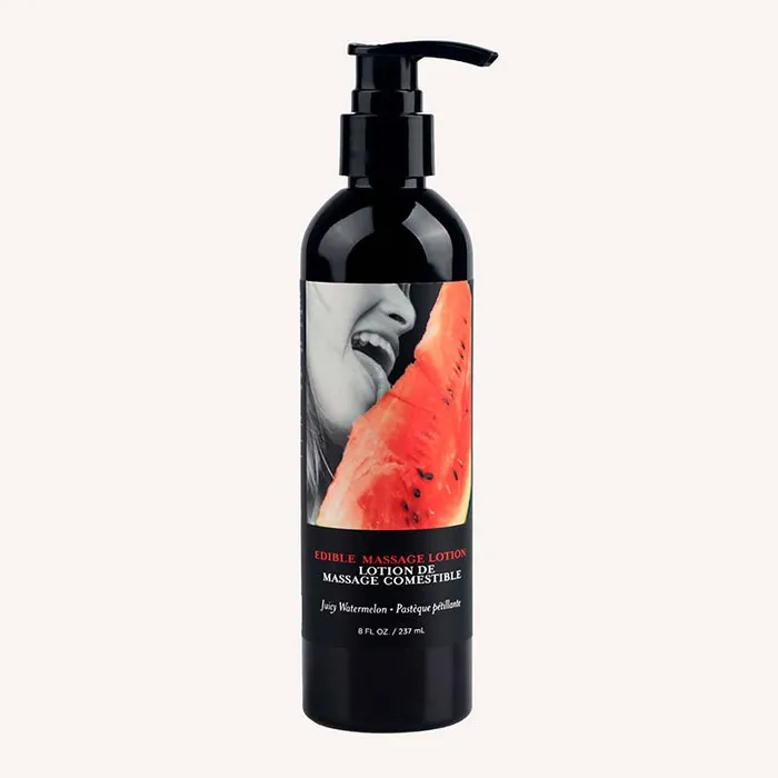 Earthly Body Edible Massage Lotion Watermelon Watermelon Flavoured Massage Lotion 237 ml Couples