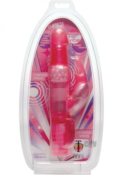 Empress Extra Strong Rotating Rabbit Vibe Pink Trinity Vibes Vibrators