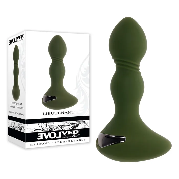 Evolved Evolved LIEUTENANT Green 122 cm USB Rechargeable Vibrating Butt Plug Anal