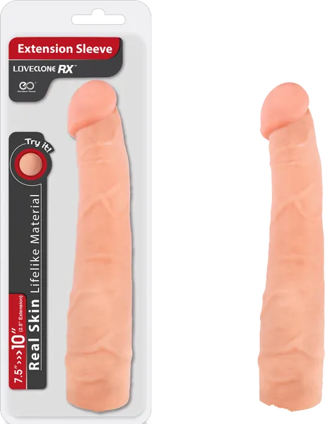 Excellent Power Male Sex Toys Loveclone 10 Extension Sleeve Flesh