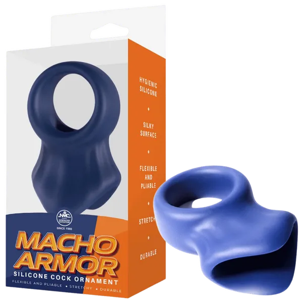 Excellent Power Male Sex Toys Silicone Cock Ball Ornament Blue