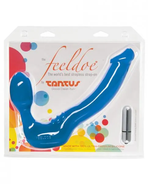 Feeldoe Dildos Tantus Feeldoe Slim Dildo Silicone Blue