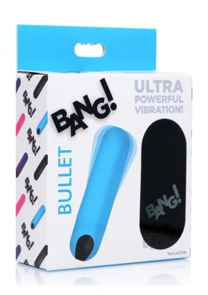 Female Sex Toys Bang Bang Vibrating Bullet W Remote Control Blue