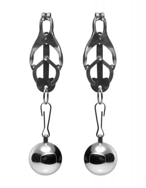 Female Sex Toys Deviant Monarch Weighted Nipple Clamps Master Series