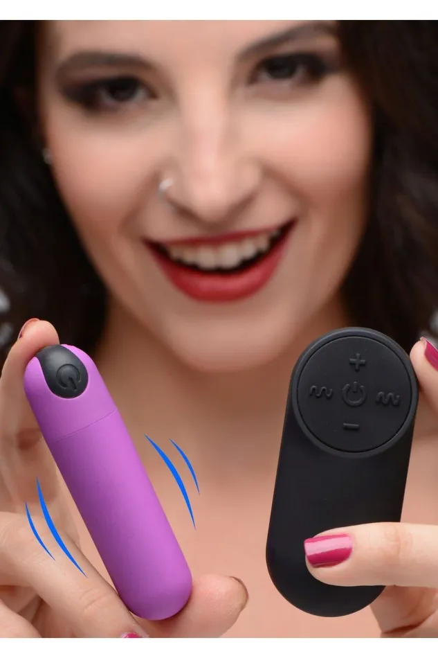 Female Sex Toys Sd Vibrating Bullet with Remote Control Purple