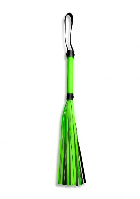 Female Sex Toys Shots Toys Ouch Glow in the Dark Flogger Green