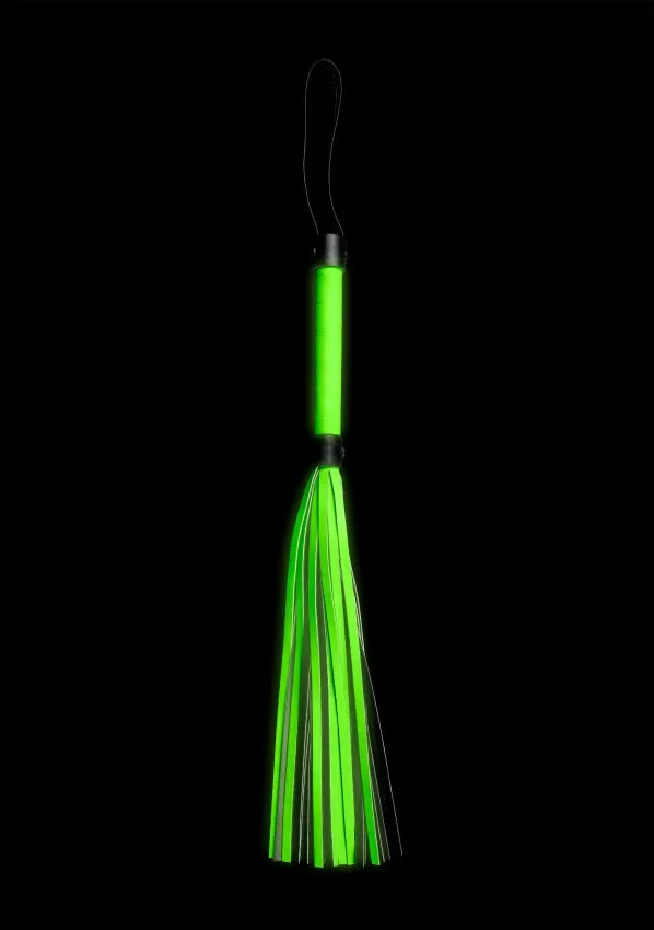 Female Sex Toys Shots Toys Ouch Glow in the Dark Flogger Green