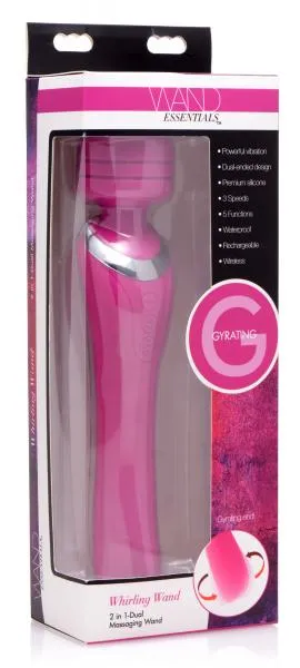 Female Sex Toys Wand Essentials Whirling Wand 2 In 1 Silicone Dual Massage Wand