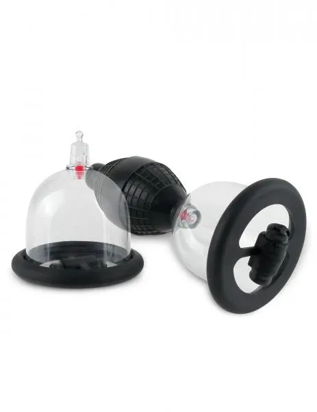 Fetish Fantasy Vibrating Nipple Pleasure Cups Black Pipedream Female Sex Toys