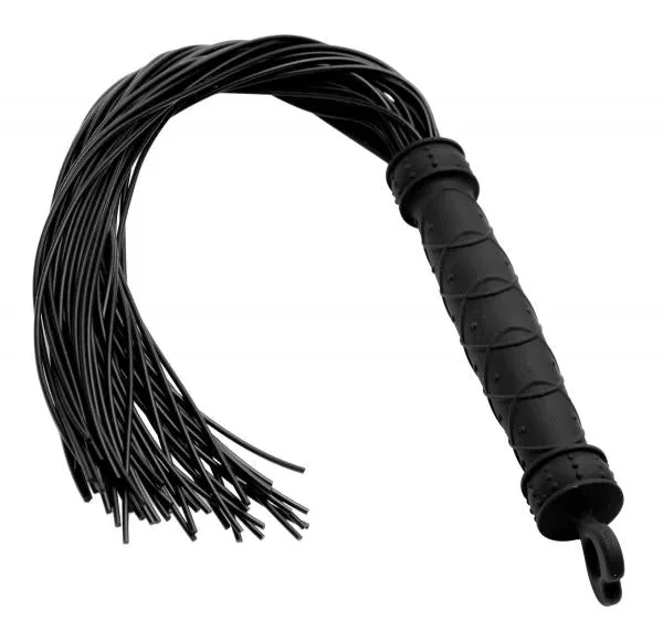 Frisky Anal Punish Me Silicone Flogger Black