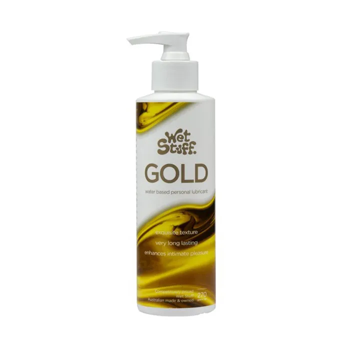 Gel Works Wet Stuff Gold 270g Pump Female Sex Toys