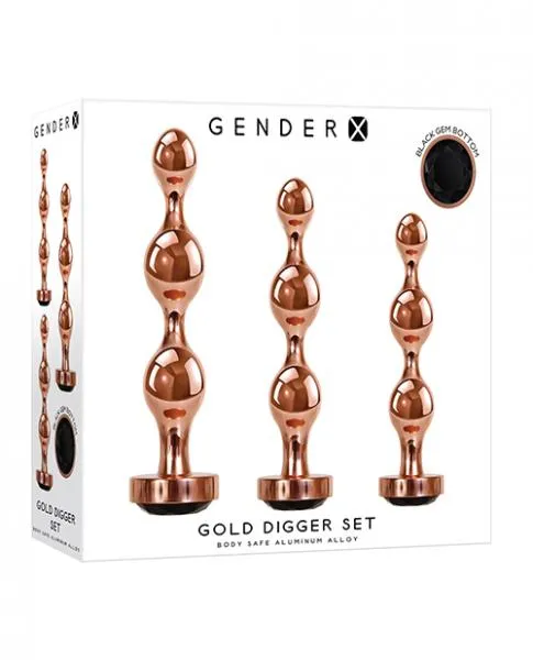 Gender X Gold Digger Set Rose GoldBlack Gender X Anal